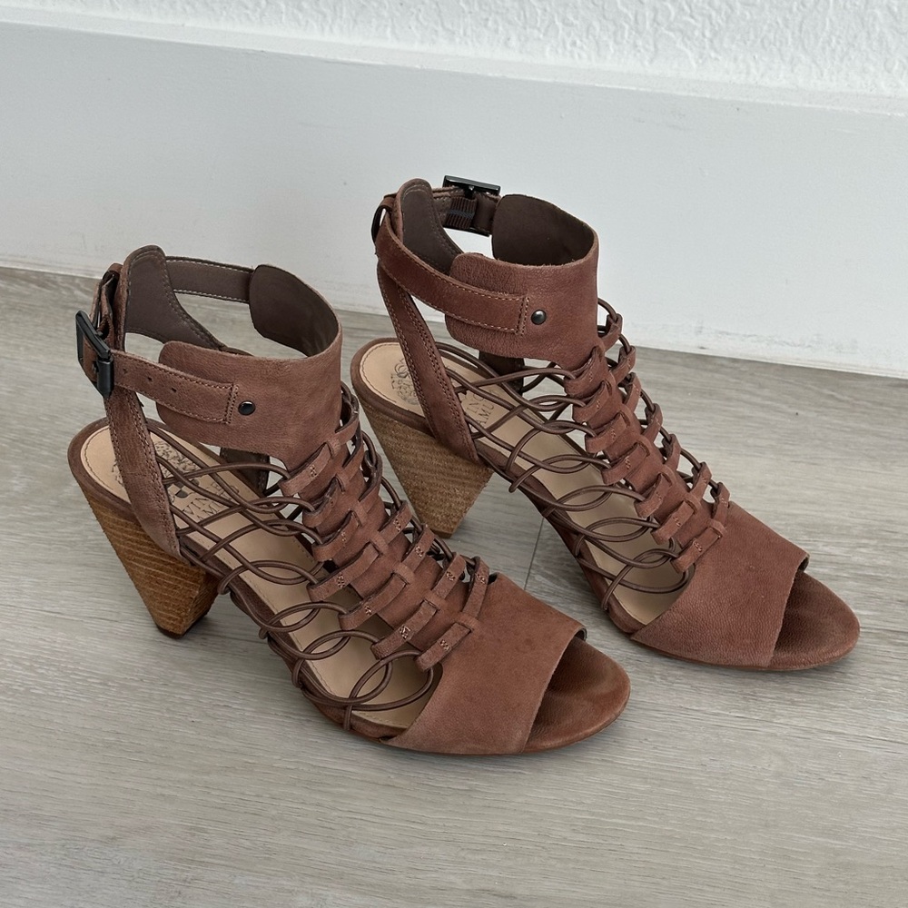 Vince Camuto Evel Caged Strappy Heeled Sandals